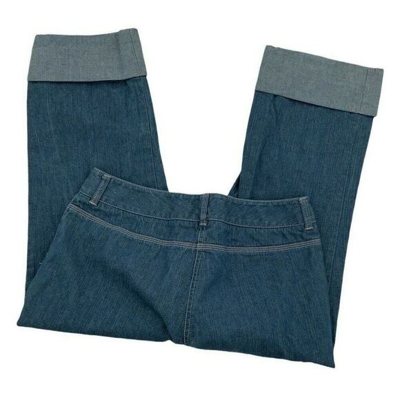 Ann Taylor Jeans Women's Size 8 Medium Wash Rolled Up Button Hem Pockets Denim - Picture 6 of 9